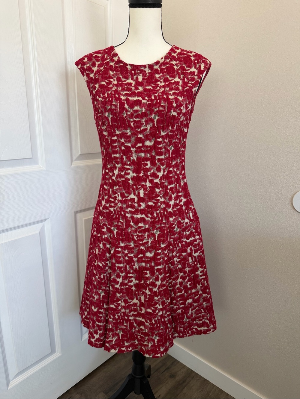 Carolina Herrera Vintage Jacquard Panel Dress
